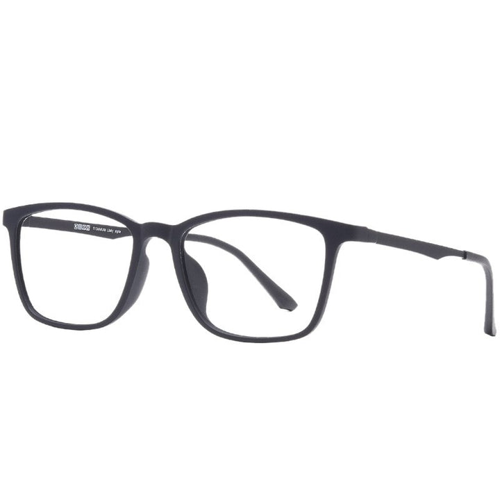Yimaruili Men's Eyeglasses Square Full Rim Titanium Y8808 Full Rim Yimaruili Eyeglasses