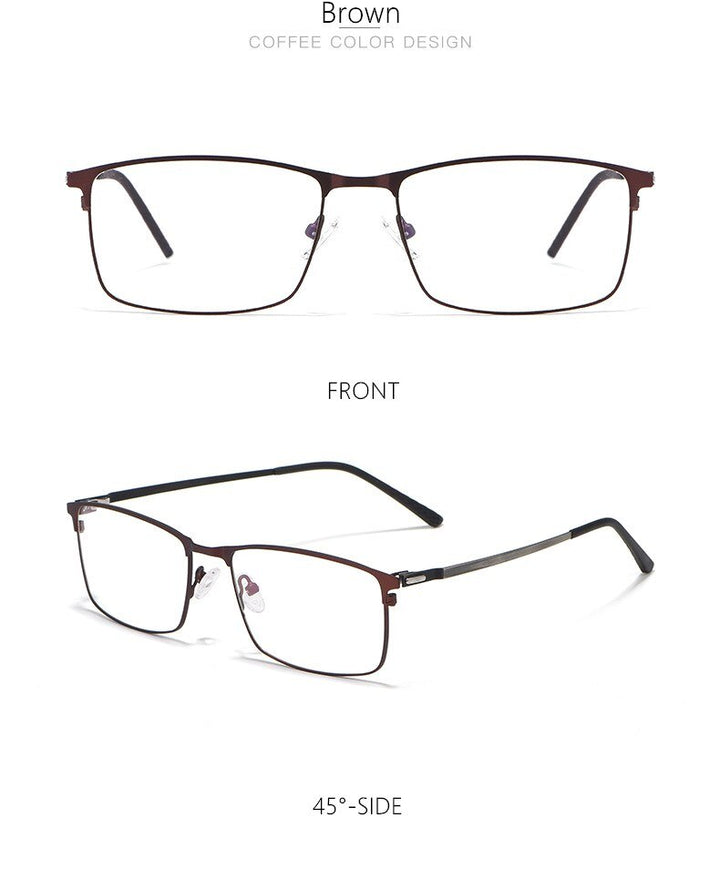 Yimaruili Men's Full Rim Alloy Frame Eyeglasses P9847 Full Rim Yimaruili Eyeglasses
