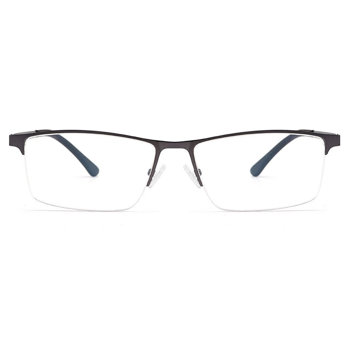 Gmei Men's Semi Rim Square Titanium Alloy Eyeglasses S41001 Semi Rim Gmei Optical