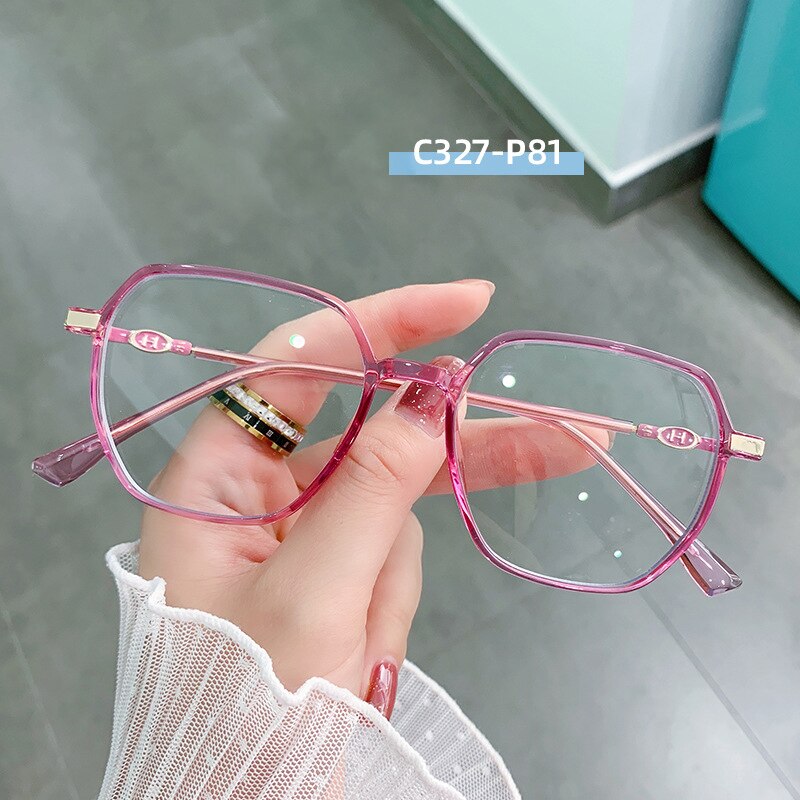 Hotony Women's Full Rim TR 90 Resin Square Frame Eyeglasses Lk304 Full Rim Hotony C327-P81