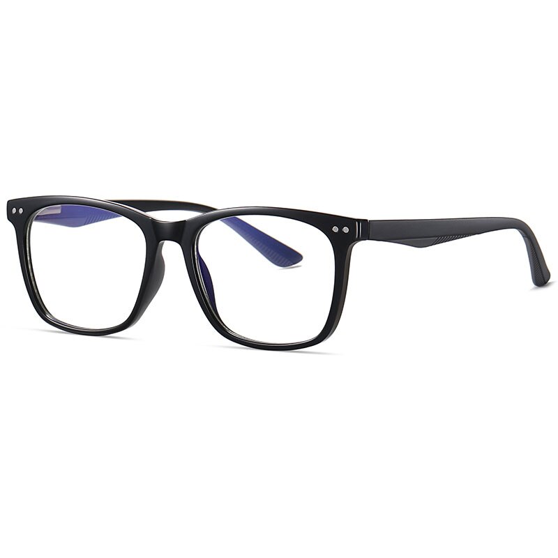 Hotochki Men's Full Rim Acetate Frame Anti Blue Light Lens Eyeglasses 2322 Full Rim Hotochki Bright Black