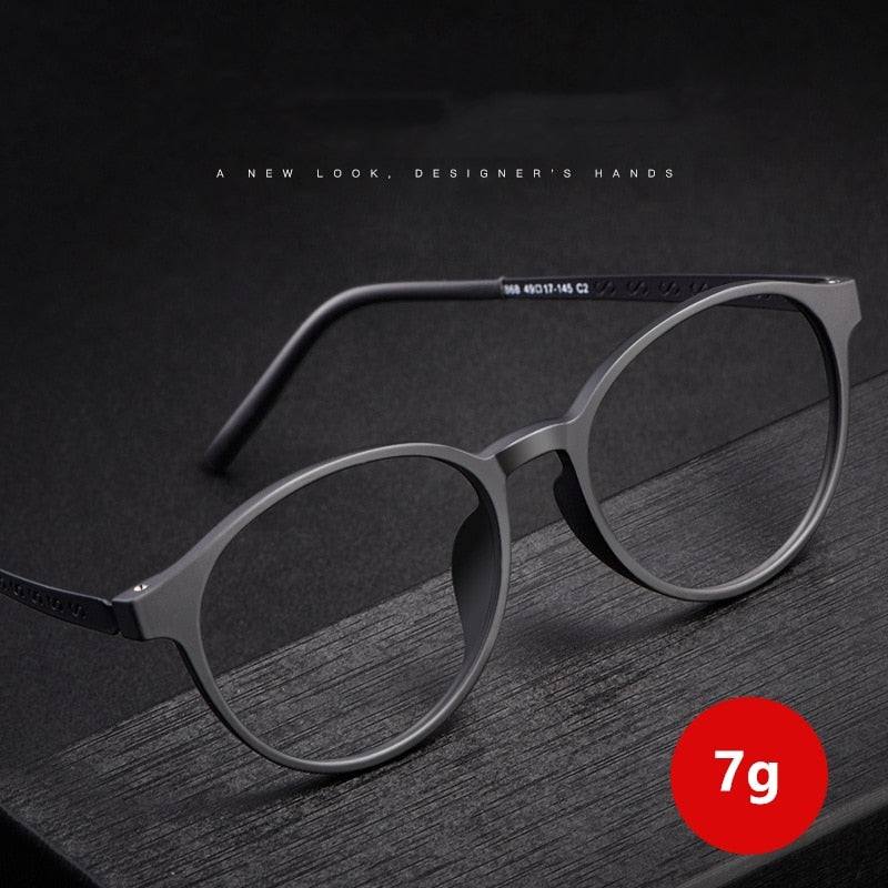 Yimaruili Unisex Full Rim Round Titanium Frame Eyeglasses 8868T Full Rim Yimaruili Eyeglasses