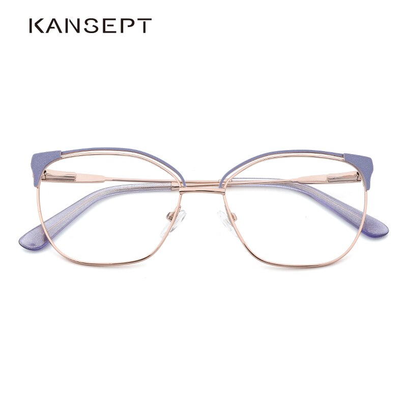 Kansept Women's Full Rim Cat Eye Stainless Steel Frame Eyeglasses Mg3532 Full Rim Kansept