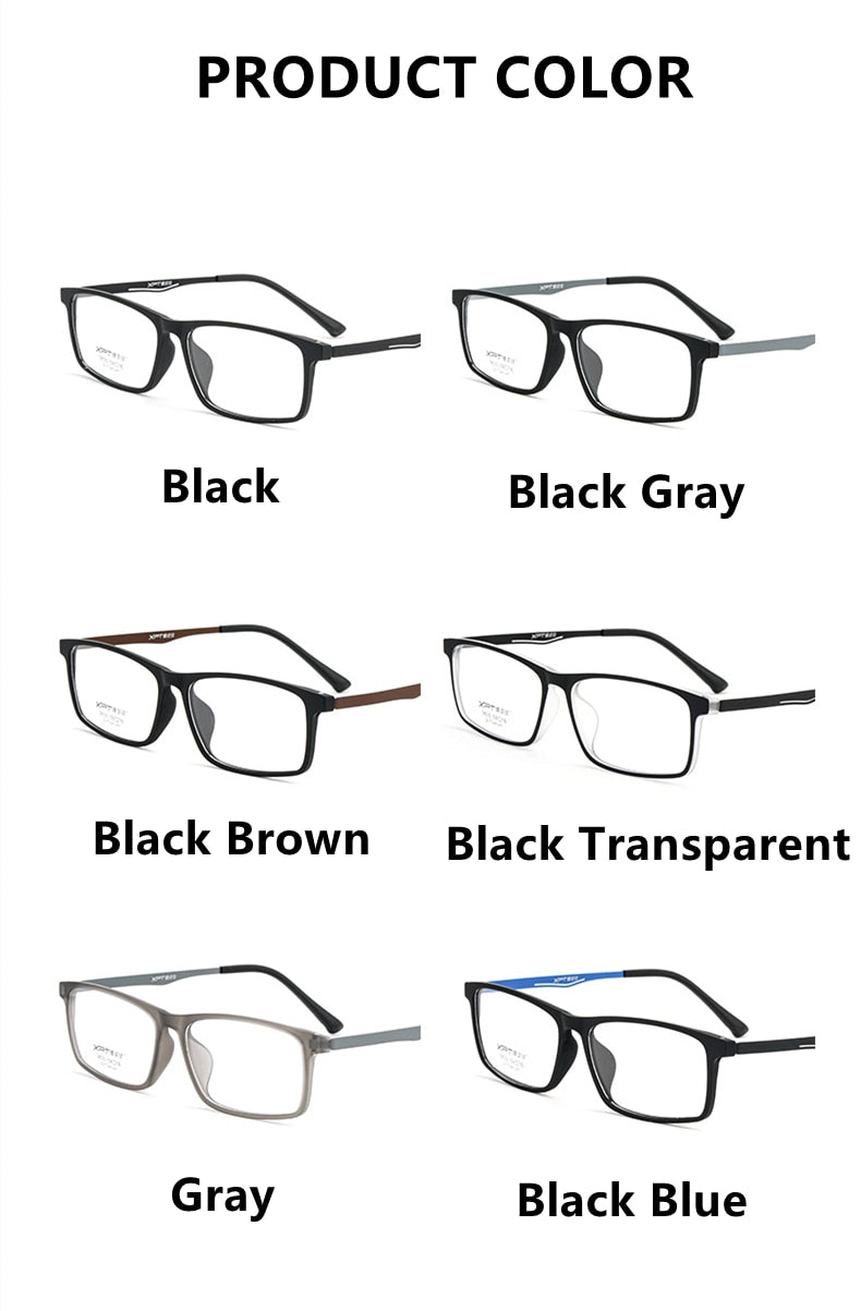 Yimaruili Men's Full Rim TR 90 Resin β Titanium Frame Eyeglasses 9830 Full Rim Yimaruili Eyeglasses