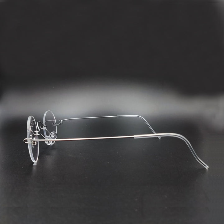 Yujo Unisex Round Rimless Stainless Steel Eyeglasses Y017 Rimless Yujo