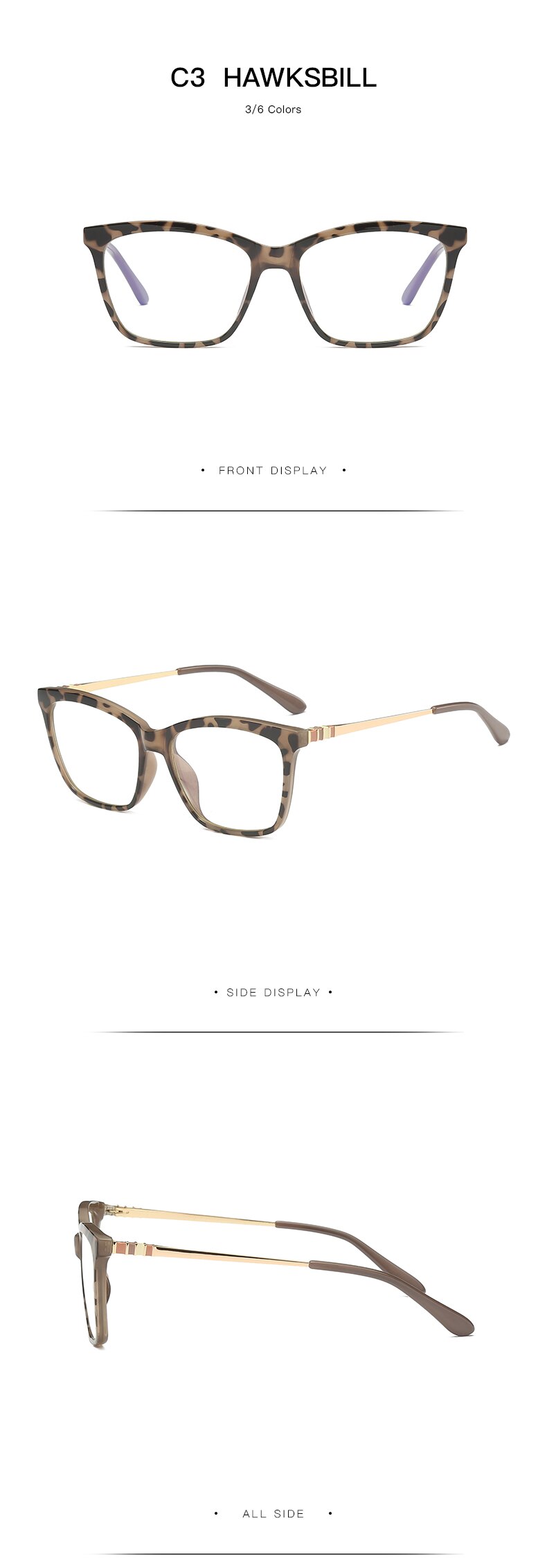 Hotochki Women's Full Rim Round TR-90 Resin Alloy Frame Eyeglasses 2060 Full Rim Hotochki