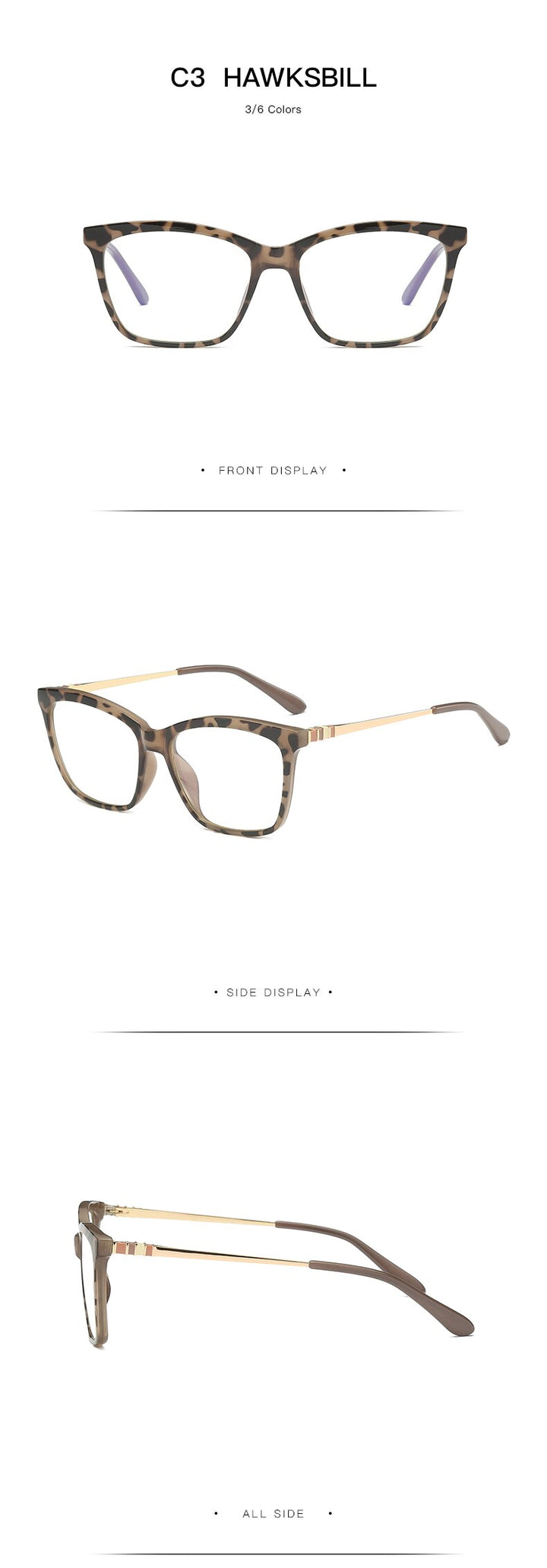 Hotochki Women's Full Rim Round TR-90 Resin Alloy Frame Eyeglasses 2060 Full Rim Hotochki