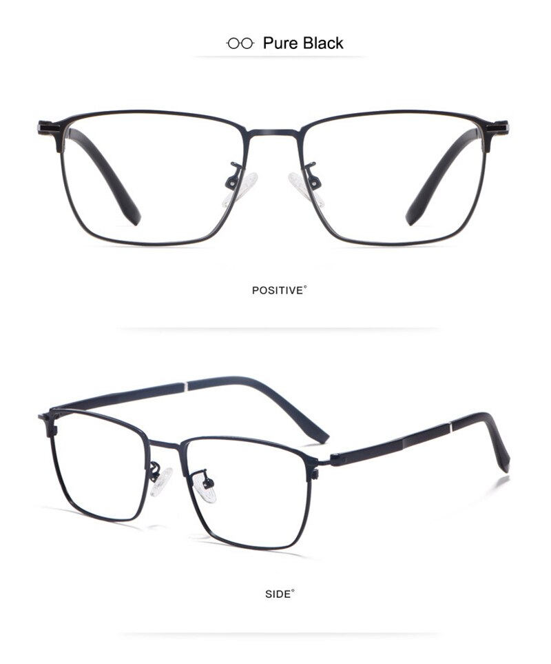 Hotony Unisex Full Rim Square Alloy Frame Eyeglasses 3007 Full Rim Hotony