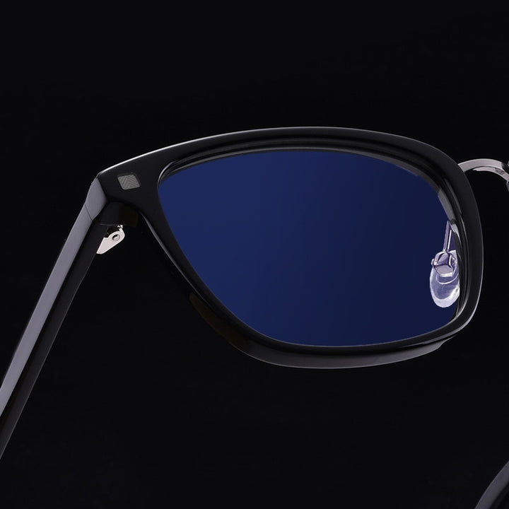 Gatenac Unisex Full Rim Square Acetate Frame Eyeglasses Gxyj312 Full Rim Gatenac