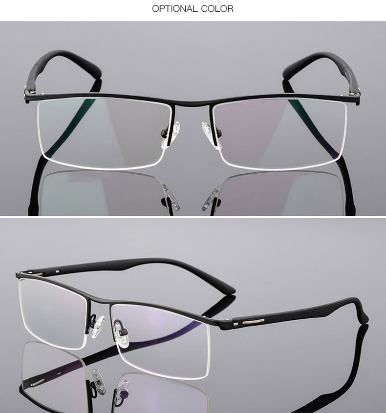 Reven Jate Unisex Semi Rim Square Tr 90 Alloy Eyeglasses P8831 Semi Rim Reven Jate