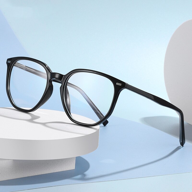 Handoer Unisex Full Rim Round Square Tr 90 Eyeglasses 203 Full Rim Handoer