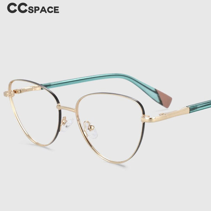 CCspace Women's Full Rim Cat Eye Alloy Frame Eyeglasses 53997 Full Rim CCspace