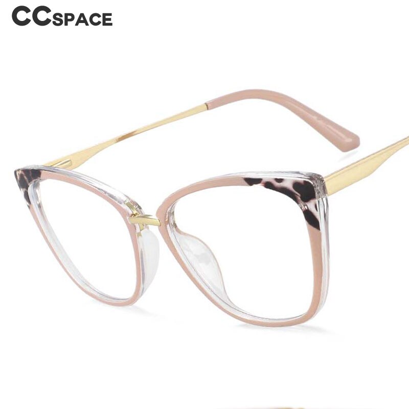 CCspace Women's Full Rim Square Cat Eye Tr 90 Titanium Eyeglasses 54077 Full Rim CCspace