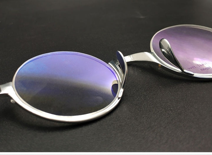 Yujo Unisex Semi Rim Square Titanium Eyeglasses Y024 Semi Rim Yujo