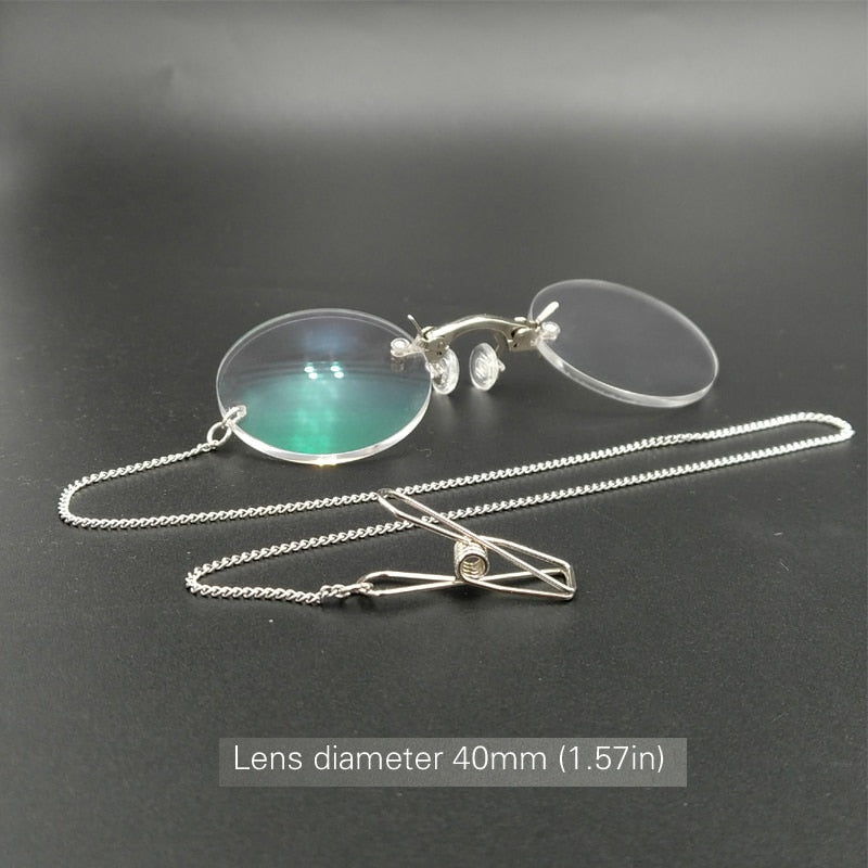 Yujo Unisex Round Full Rim Alloy Opera Reading Glasses With Chain Y032 Reading Glasses Yujo China 0 C2