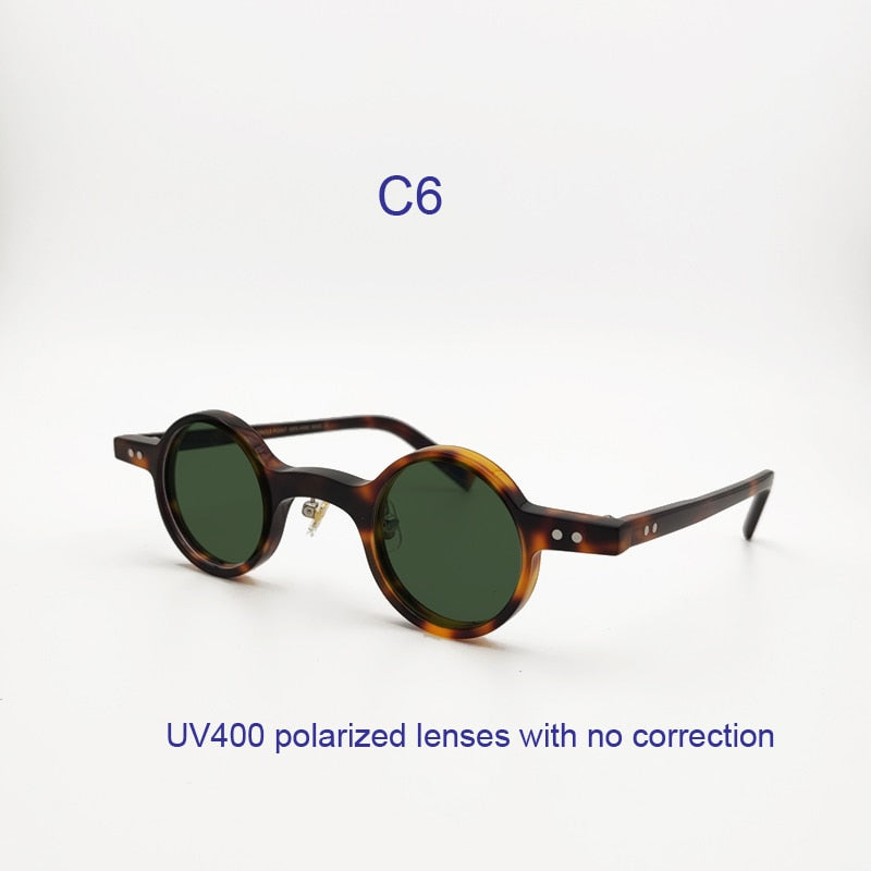 Yujo Unisex Full Rim Small Round Eyeglasses Acetate Y036 Full Rim Yujo C6 China