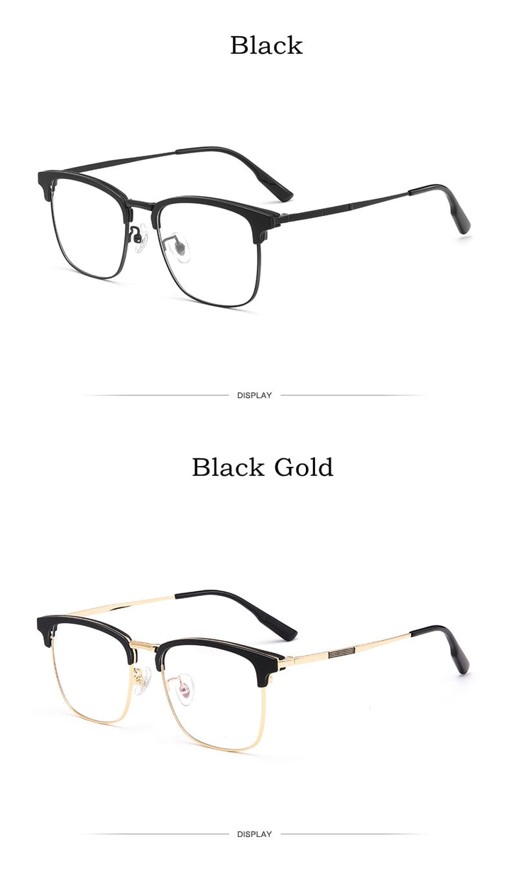 Yimaruili Men's Full Rim Square β Titanium Frame Eyeglasses 2312YJ Full Rim Yimaruili Eyeglasses