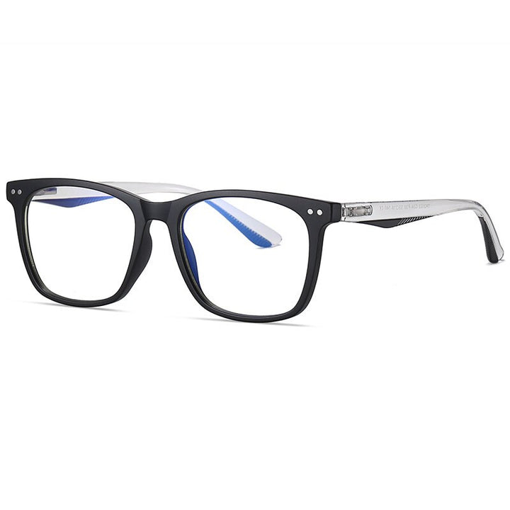 Hotochki Men's Full Rim Acetate Frame Anti Blue Light Lens Eyeglasses 2322 Full Rim Hotochki Matte Black