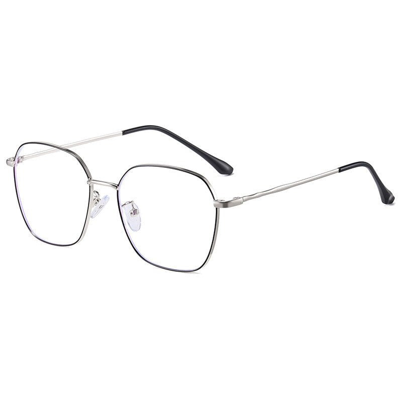 Hotony Unisex Full Rim Alloy Polygonal Frame Eyeglasses Zy9037 Full Rim Hotony