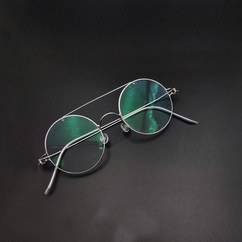 Yujo Unisex Full Rim Stainless Steel Round Double Bridge Eyeglasses Y023 Full Rim Yujo