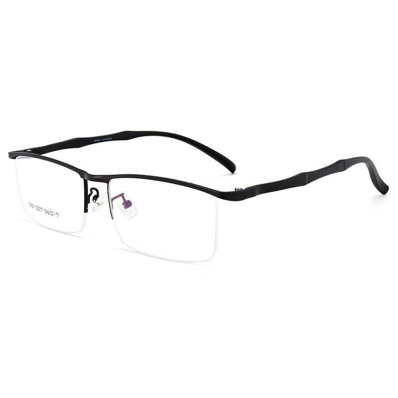 Gmei Men's Eyeglasses Browline Half Rim Metal Alloy S61007 Semi Rim Gmei Optical