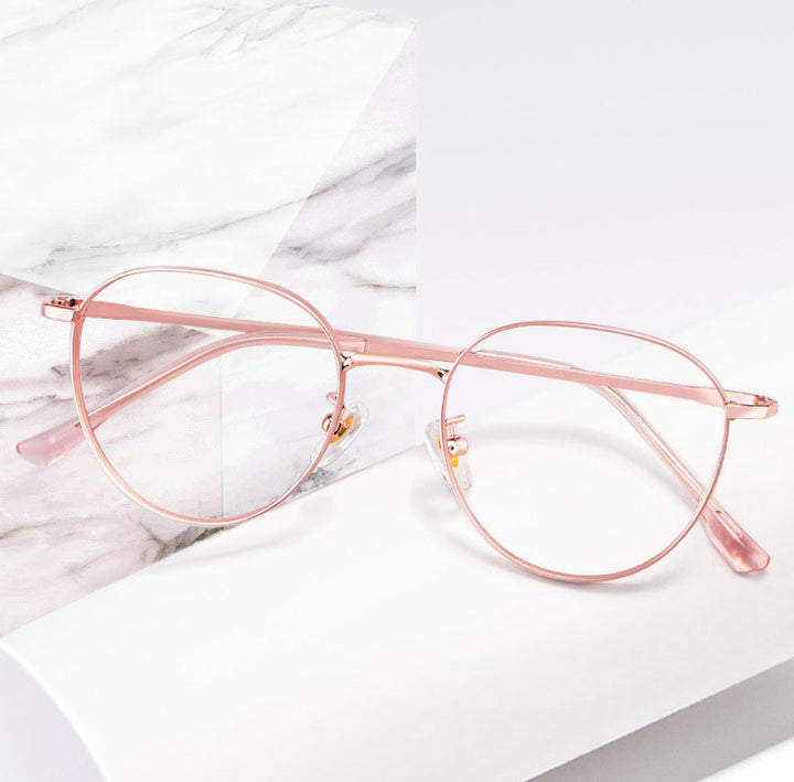 Hotony Unisex Full Rim Titanium Alloy Polygonal Frame Eyeglasses 80047 Full Rim Hotony