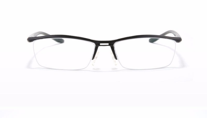 Hdcrafter Unisex Semi Rim Rectangle Titanium Frame Eyeglasses Lv130 Semi Rim Hdcrafter Eyeglasses