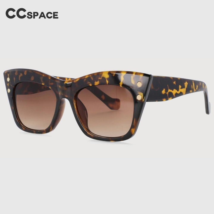 CCspace Women's Full Rim Oversized Cat Eye Resin Frame Sunglasses 53977 Sunglasses CCspace Sunglasses