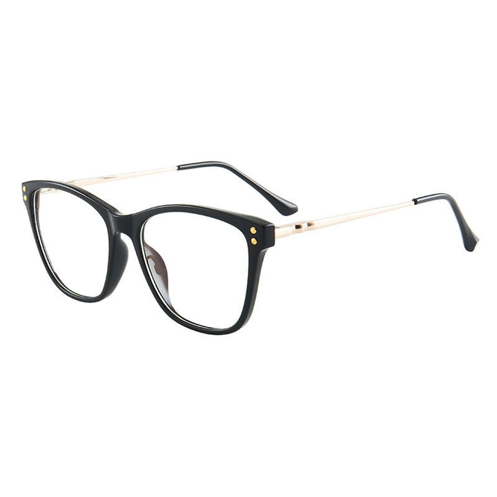 Hotony Women's Full Rim TR 90 Resin Cat Eye Frame Eyeglasses 7032 Full Rim Hotony black