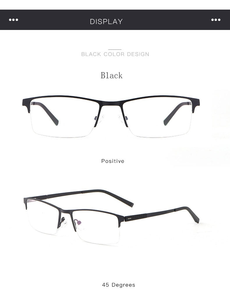 Hotochki Unisex Semi Rim Square Alloy Frame Eyeglasses 8839 Semi Rim Hotochki