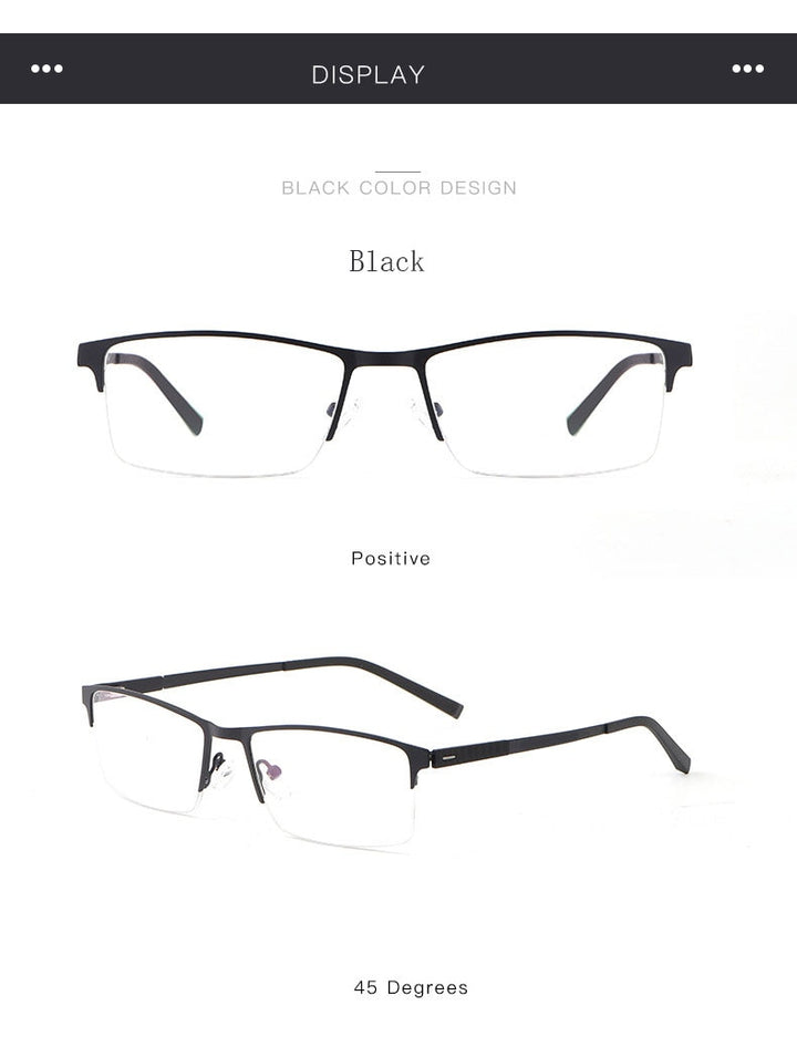 Hotochki Unisex Semi Rim Square Alloy Frame Eyeglasses 8839 Semi Rim Hotochki