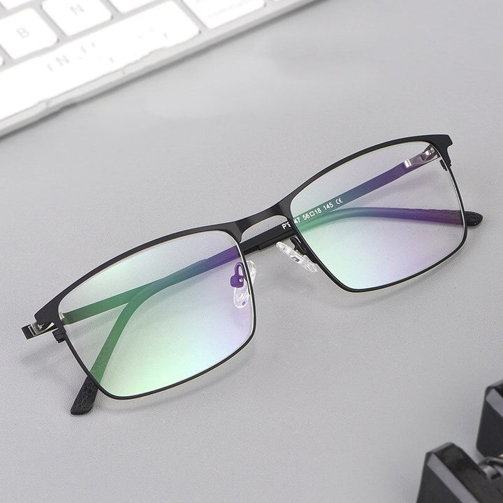 Yimaruili Men's Full Rim Alloy Frame Eyeglasses P9847 Full Rim Yimaruili Eyeglasses
