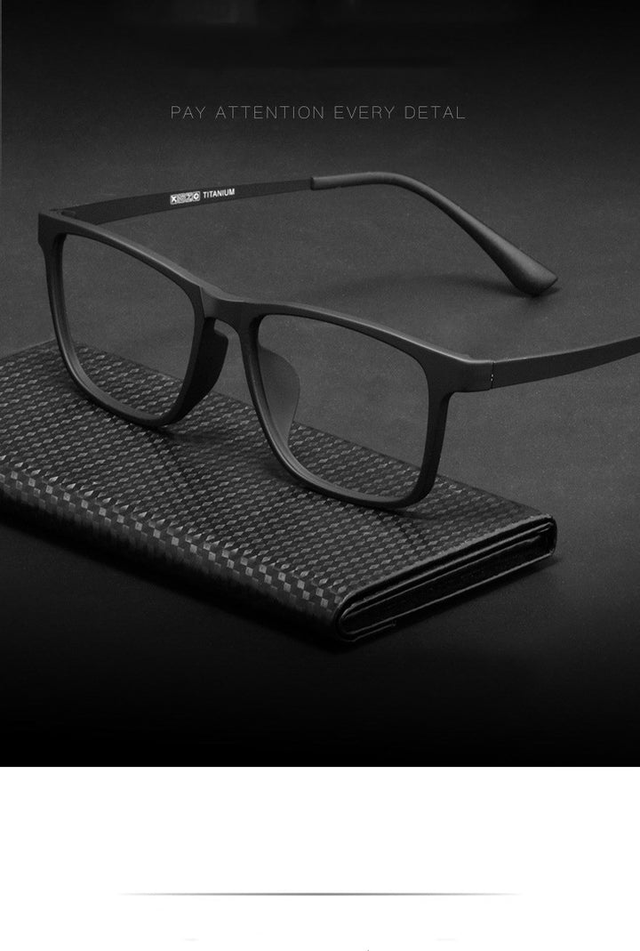 Yimaruili Men's Titanium Full Rim Square Eyeglasses HR3068 Full Rim Yimaruili Eyeglasses