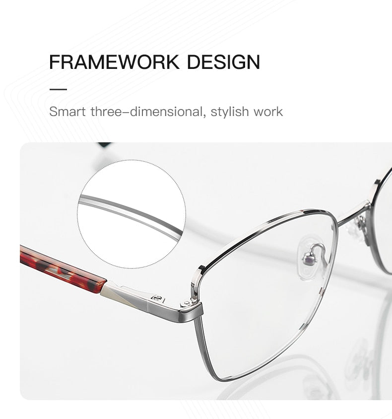 Hotochki Unisex Full Rim Square Alloy Frame Eyeglasses 3010 Full Rim Hotochki
