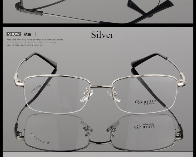 Bclear Men's Semi Rim Square Alloy Eyeglasses 2008 Semi Rim Bclear