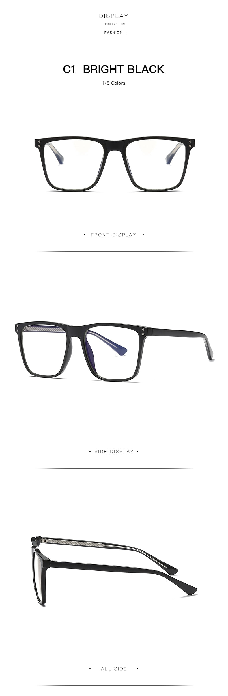 Hotochki Women's Full Rim Square TR-90 Resin Frame Eyeglasses 2023 Full Rim Hotochki
