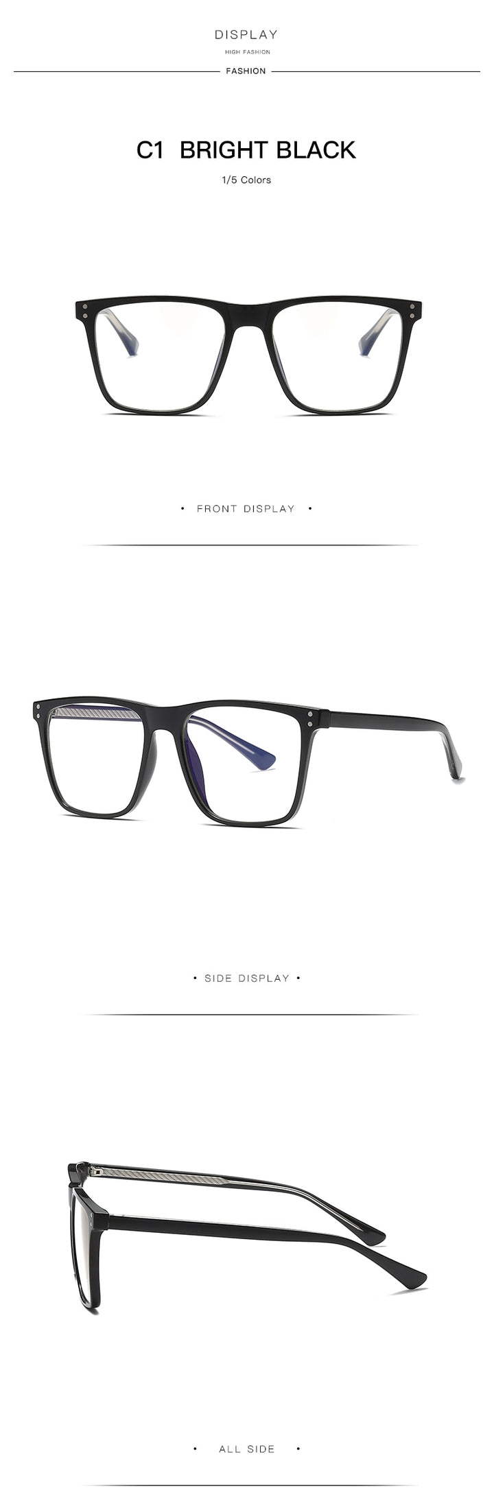 Hotochki Women's Full Rim Square TR-90 Resin Frame Eyeglasses 2023 Full Rim Hotochki