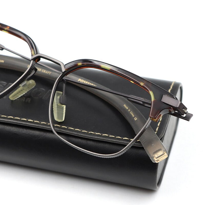 Hdcrafter Unisex Full Rim Square Titanium Frame Eyeglasses Ps7399 Full Rim Hdcrafter Eyeglasses