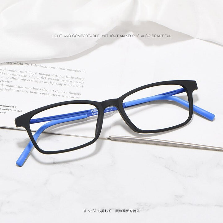 Yimaruili Unisex Full Rim β Titanium Frame Eyeglasses 8802 Full Rim Yimaruili Eyeglasses