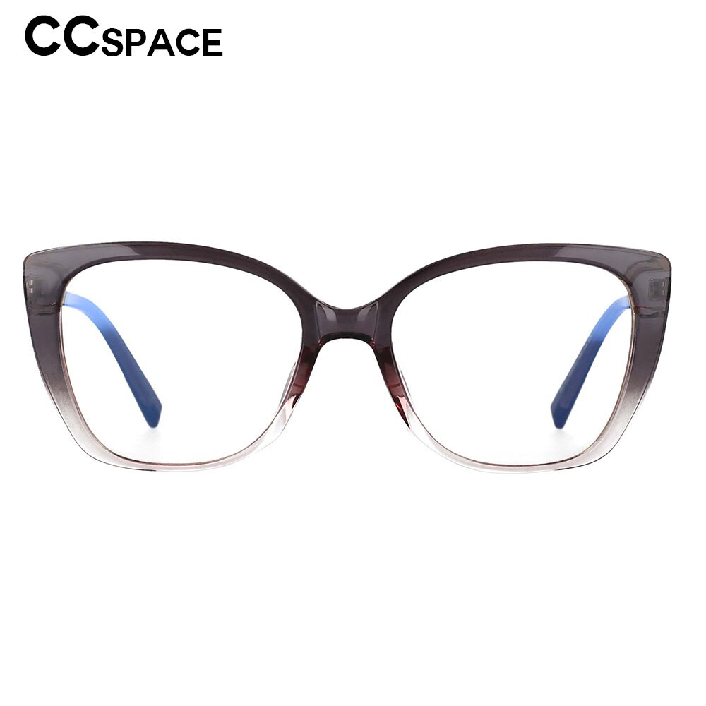 CCspace Women's Full Rim Square Cat Eye Tr 90 Titanium Frame Eyeglasses 53117 Full Rim CCspace