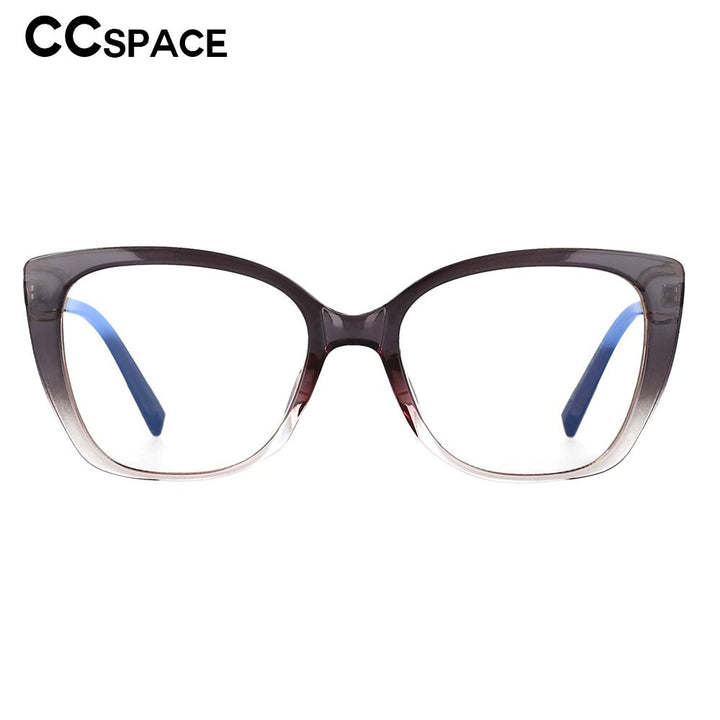 CCspace Women's Full Rim Square Cat Eye Tr 90 Titanium Frame Eyeglasses 53117 Full Rim CCspace