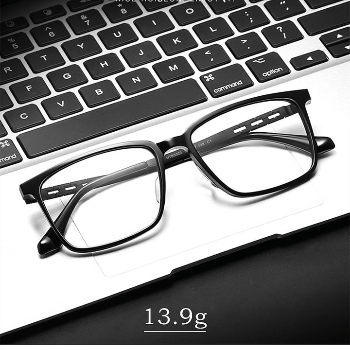 Yimaruili Men's Full Rim Titanium Frame Eyeglasses HT5022B Full Rim Yimaruili Eyeglasses