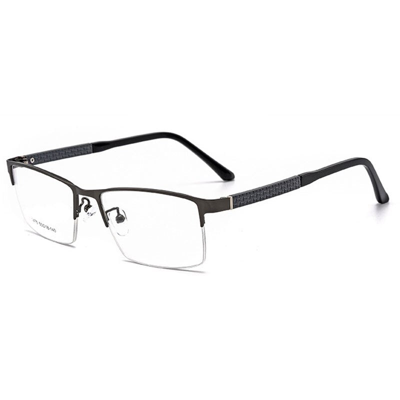 Hotochki Men's Semi Rim Browline Alloy Frame Eyeglasses 2470 Semi Rim Hotochki