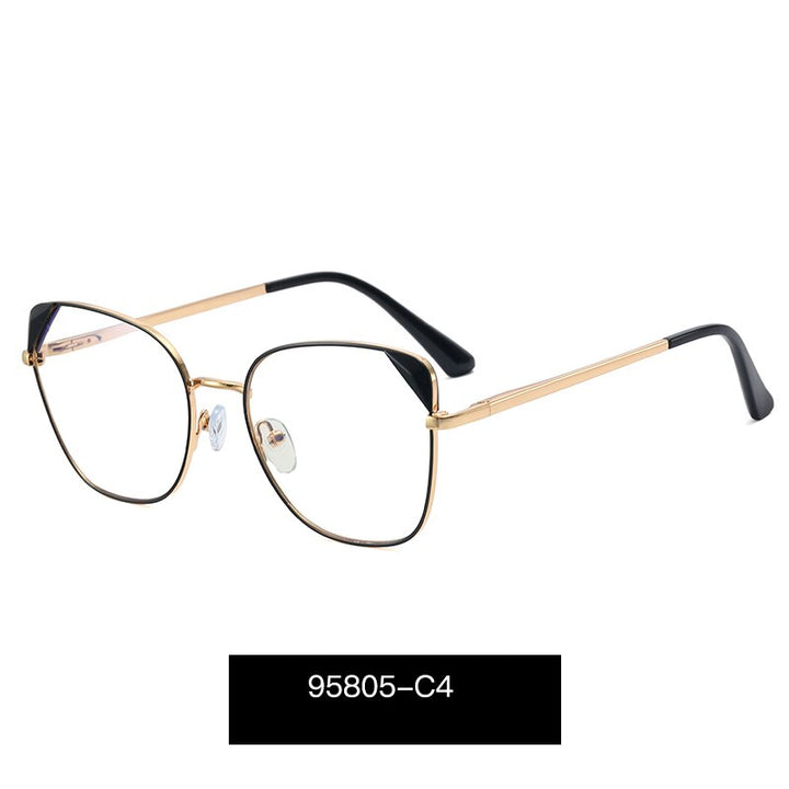 Hotony Women's Full Rim Cat Eye TR 90 Resin Alloy Frame Eyeglasses 95805 Full Rim Hotony C4