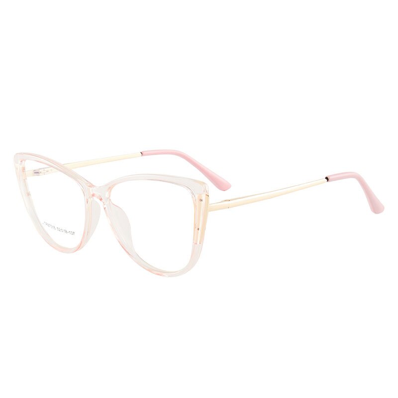 Hotony Women's Full Rim TR 90 Resin Cat Eye Frame Eyeglasses 7016 Full Rim Hotony Pink