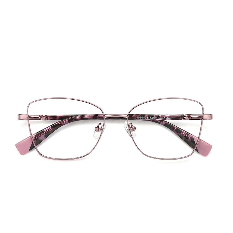 Hotochki Unisex Full Rim Square Alloy Frame Eyeglasses 3010 Full Rim Hotochki Pink