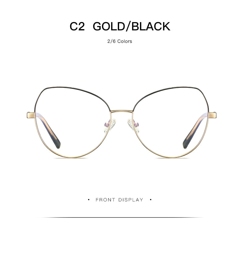 Hotochki Women's Full Rim Cat Eye Alloy Frame Eyeglasses 3001 Full Rim Hotochki