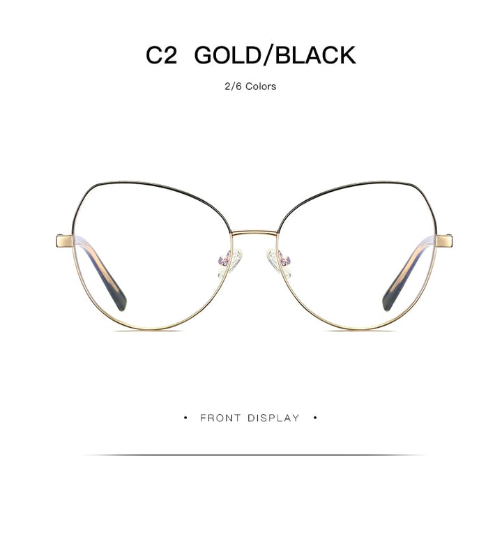 Hotochki Women's Full Rim Cat Eye Alloy Frame Eyeglasses 3001 Full Rim Hotochki