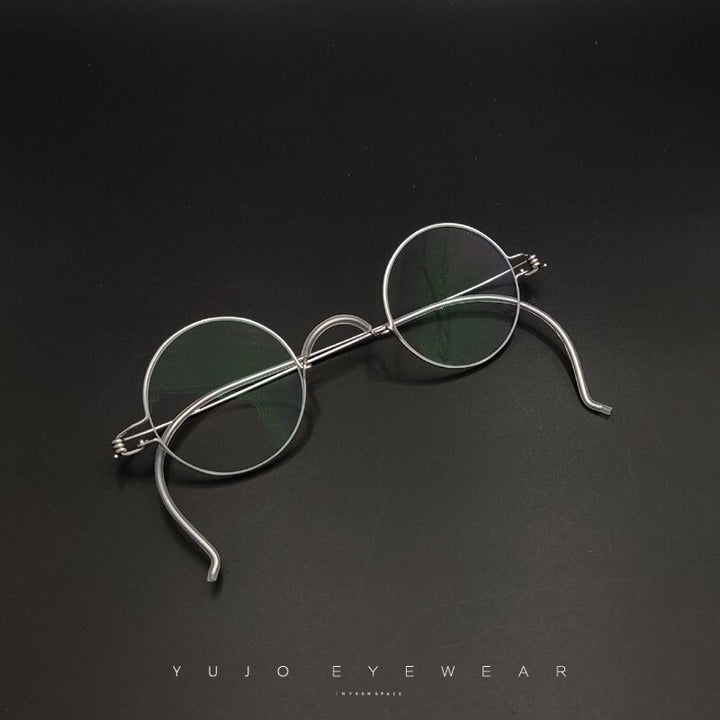 Yujo Women's Full Rim Round Stainless Steel Eyeglasses Y048 Full Rim Yujo