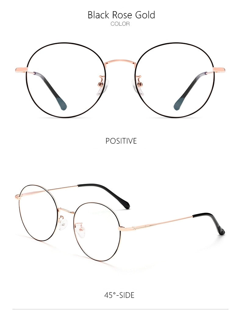 Yimaruili Unisex Full Rim β Titanium Round Frame Eyeglasses 6621X Full Rim Yimaruili Eyeglasses